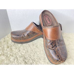 Klogz Womens‎ Slide in Clogs Size 9 M Brown Top Designs Comfort Shoes S6